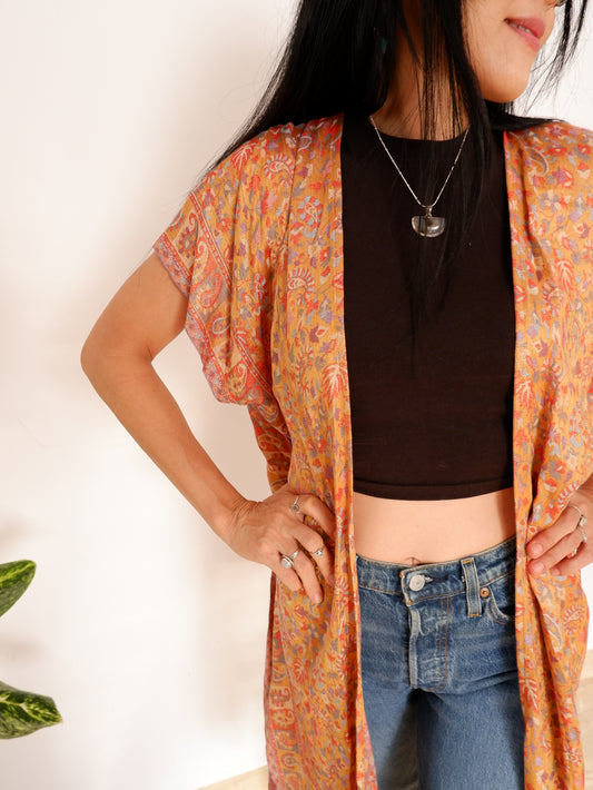 Golden Summer Cover up Kimono