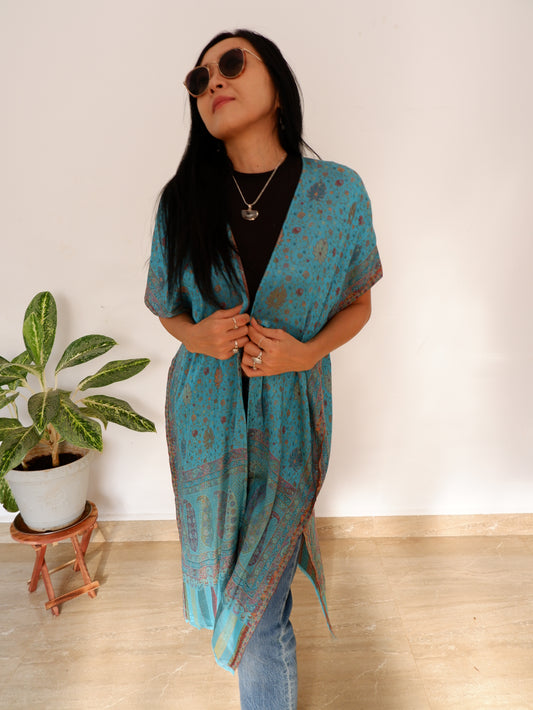 Aqua Summer Cover up Kimono