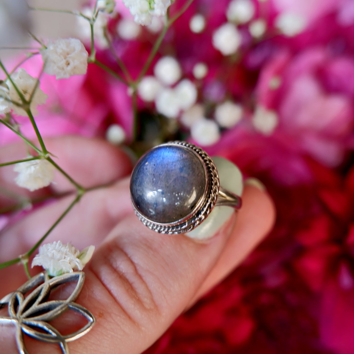 Labradorite Galaxy Ring