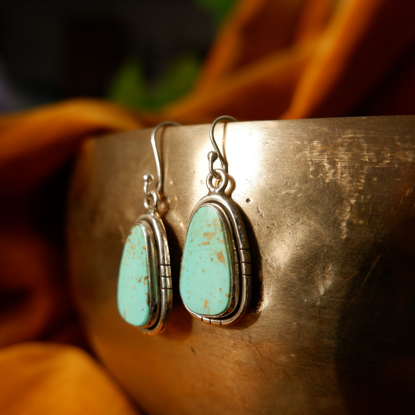 Evangeline - Turquoise Silver Earrings